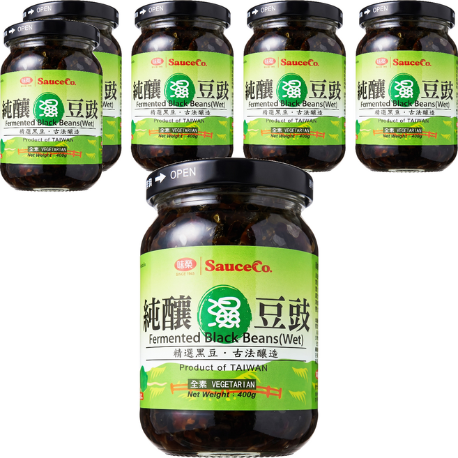 味榮 純釀濕豆豉, 400g, 6個