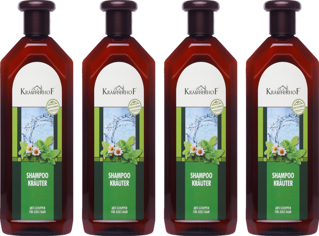 KRAUTERHOF 草本莊園 無矽靈植萃草本洗髮精, 500ml, 4瓶