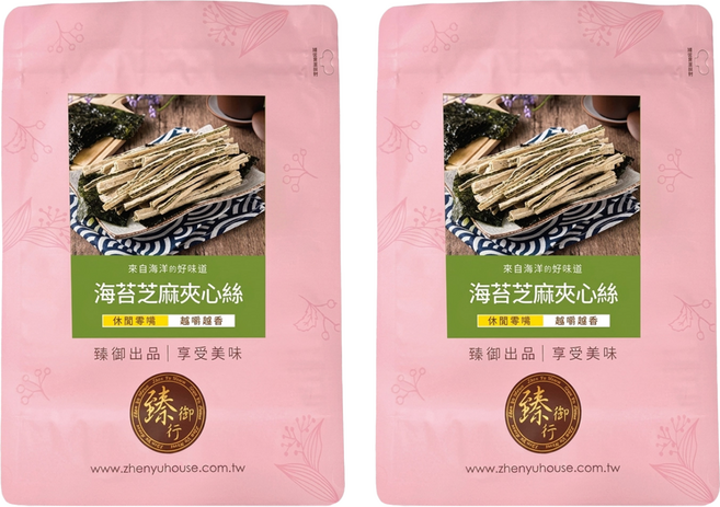 臻御行 海苔黑芝麻夾心絲, 200g, 2包