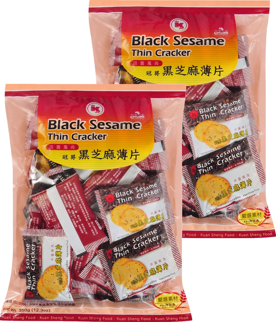 冠昇食品 黑芝麻薄片, 350g, 2個