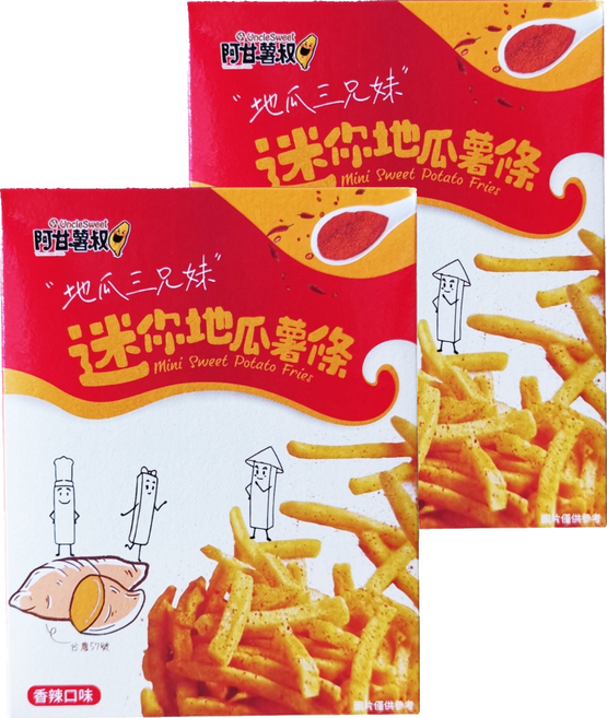 Uncle Sweet 阿甘薯叔 迷你地瓜薯條 香辣口味, 2盒, 72g