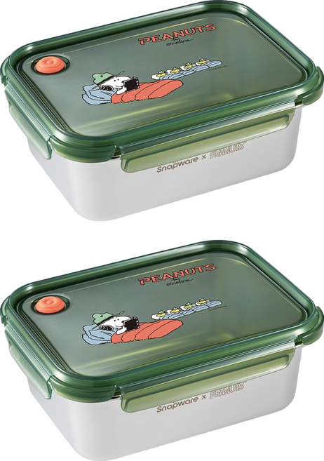 Corelle Brands 康寧餐具 Snapware 不鏽鋼保鮮盒 露營趣, 1入, 2個