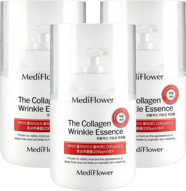 MediFlower 台灣公司貨 膠原蛋白緊緻保濕精華液, 3件, 250ml