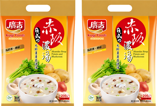 廣吉 赤阪濃湯 馬鈴薯蘑菇濃湯, 200g, 2個