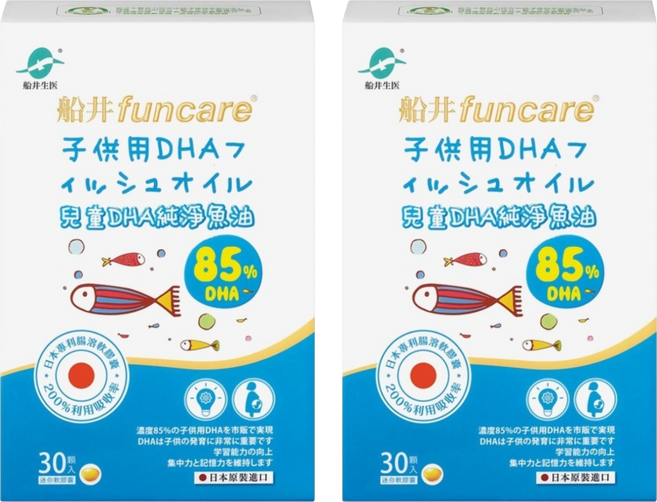 funcare 船井生醫 兒童DHA純淨魚油 450mg, 2個, 30顆
