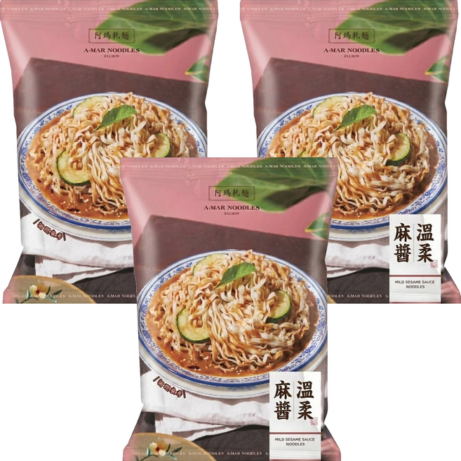 A-MAR NOODLES 阿瑪乾麵 溫柔麻醬, 3包