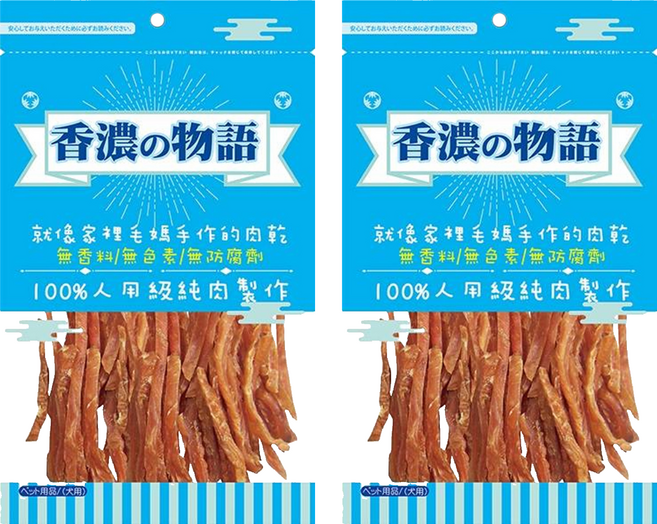 香濃物語 全系列肉乾狗零食, 雞肉切條(長), 100g, 2包