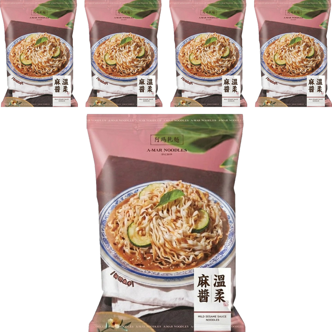A-MAR NOODLES 阿瑪乾麵 溫柔麻醬, 5包
