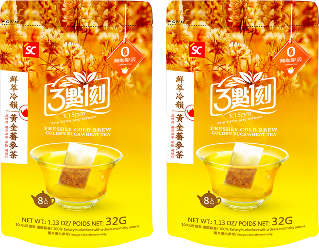 3點1刻 鮮萃冷韻黃金蕎麥茶, 4g, 2套, 8個裝