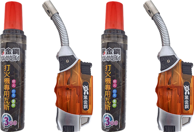 名仕 軟管防風噴火槍 + 補充瓶 GF-863-1 BD152, 顏色隨機, 2組