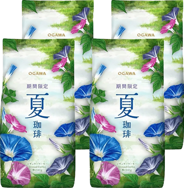 OGAWA 小川珈琲 夏咖啡粉, 140g, 4個