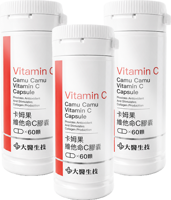 大醫生技 卡姆果維他命C膠囊, 3個, 60顆