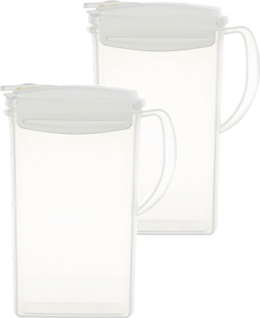 KEYWAY 聯府 天廚冷水壺 KIP-2000 190 x 91 x 251mm 2L, 白色 + 透明色, 2個