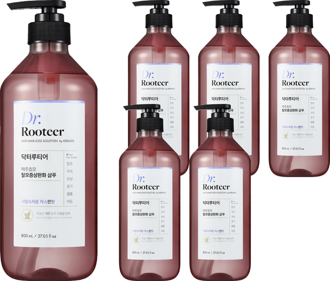 DrRooteer 啤酒酵母髮根強健洗髮精 晨曦茉莉調, 6件, 800ml