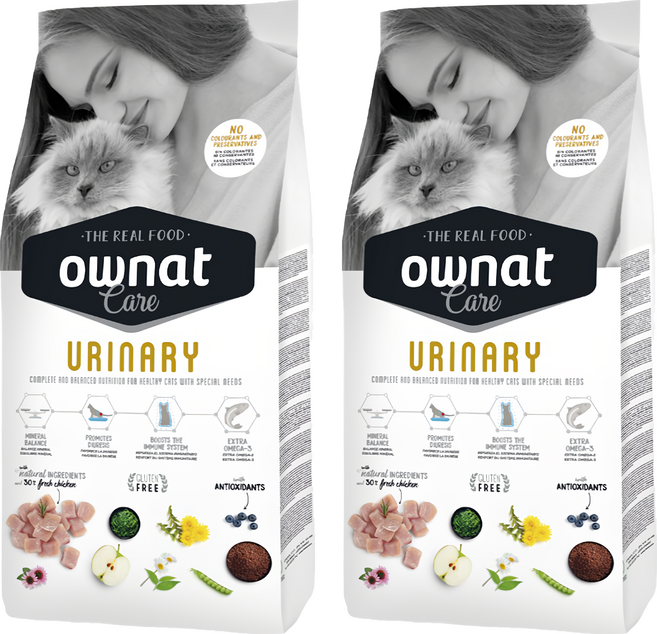 ownat 歐娜特 成貓 無麩質配方飼料, 泌尿道機能照護, 1500g, 2袋