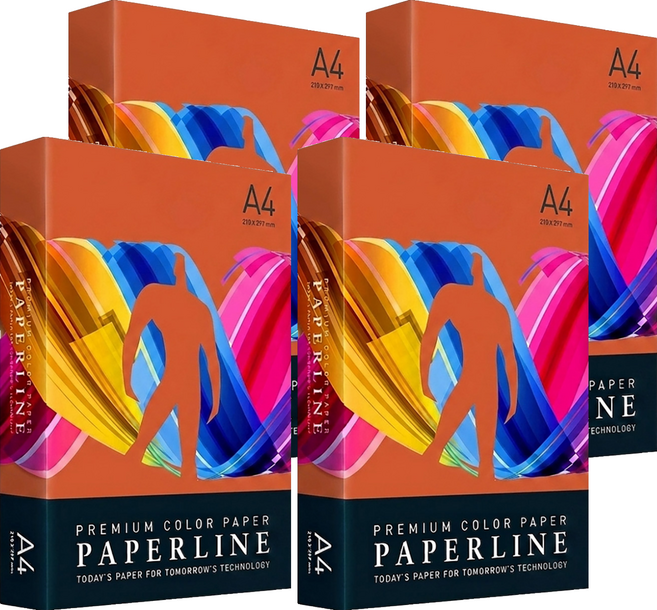 PAPERLINE 彩色影印紙 PL240 桔紅色 80磅, A4, 2000張