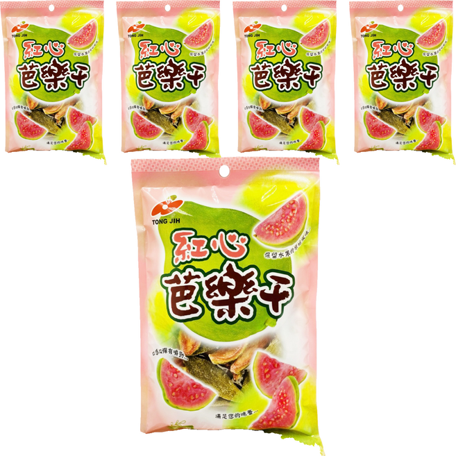 TONG JIH 統記食品 紅心芭樂干, 5個, 120g