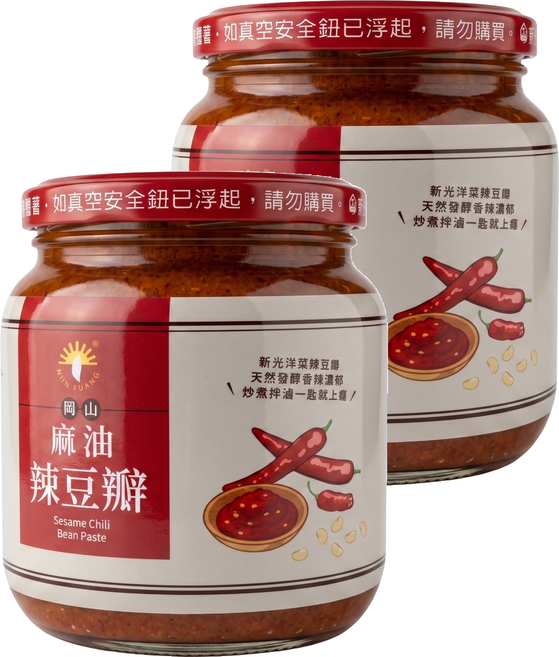 新光洋菜 岡山麻油辣豆瓣醬, 550g, 2個