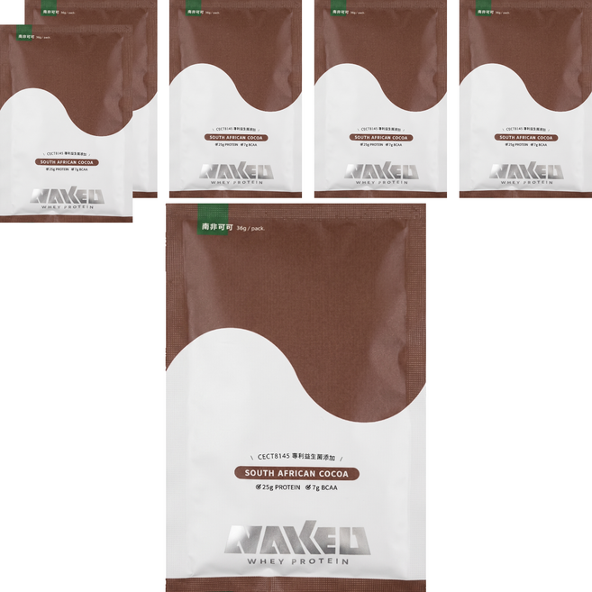 NAKED PROTEIN 益生菌乳清蛋白 南非可可, 36g, 6個