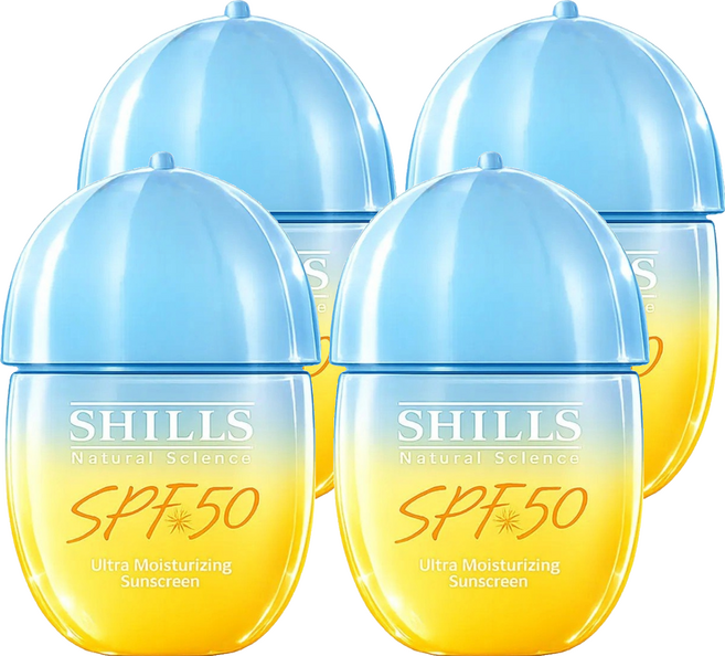 SHILLS 舒兒絲 很耐曬超清爽水感UV防曬乳 潤色型 SPF50, 4件, 40ml