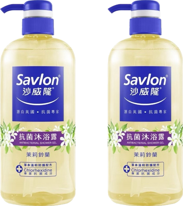 Savlon 沙威隆 抗菌沐浴露 茉莉鈴蘭, 2個, 1L