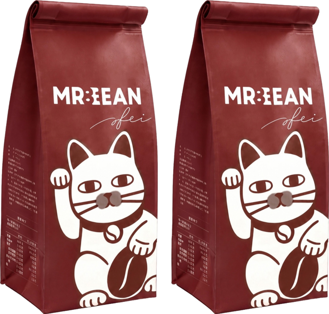 MR.BEAN&AFEI 豆豆先生與他的阿肥 焦糖小鬃獅配方 經典綜合義式咖啡豆, 450g, 2個