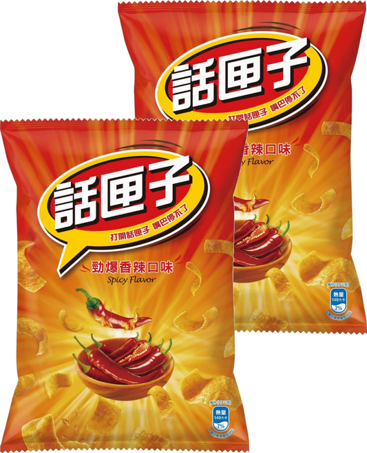 波卡 話匣子 勁爆香辣口味玉米片, 135g, 2個