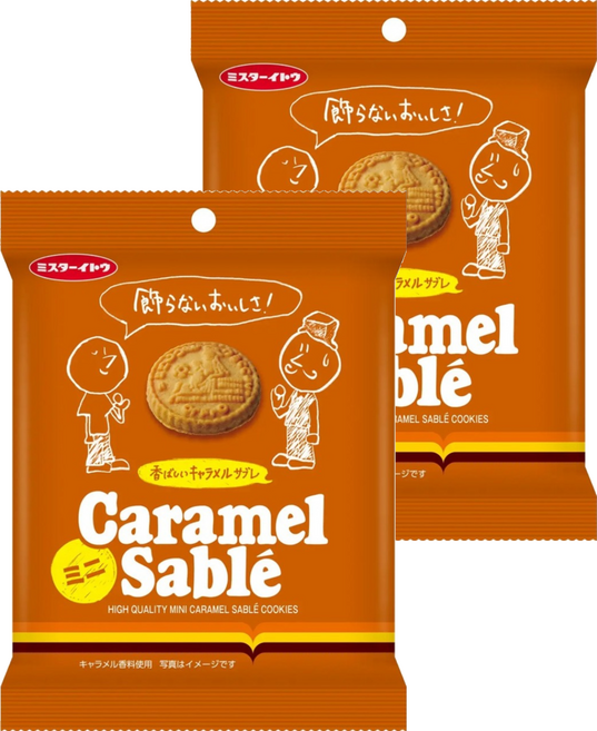 Mr.Ito 伊藤製菓 迷你焦糖曲奇餅乾, 60g, 2個
