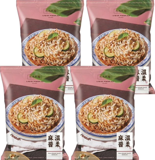 A-MAR NOODLES 阿瑪乾麵 溫柔麻醬, 4包