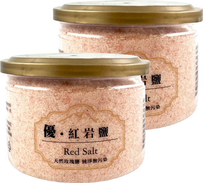 YASASHII 優 紅岩鹽, 300g, 2個