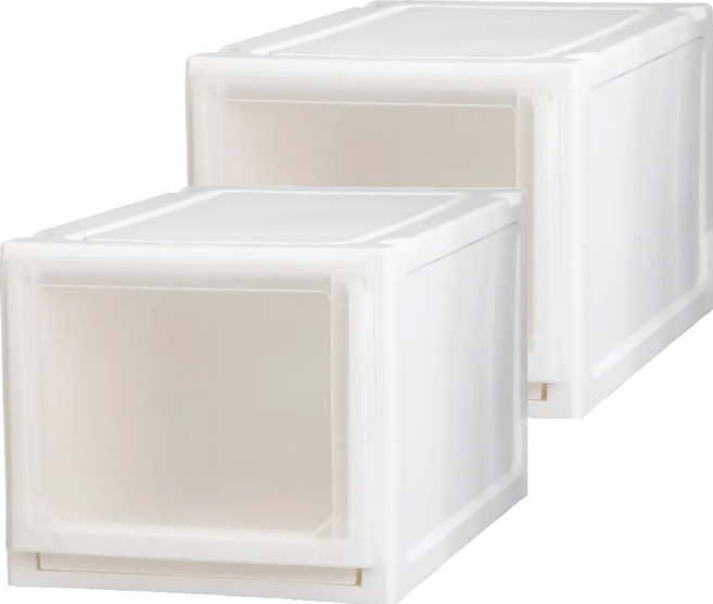 SHUTER 樹德 lIvinbox系統收納箱, 雪白色, 2個