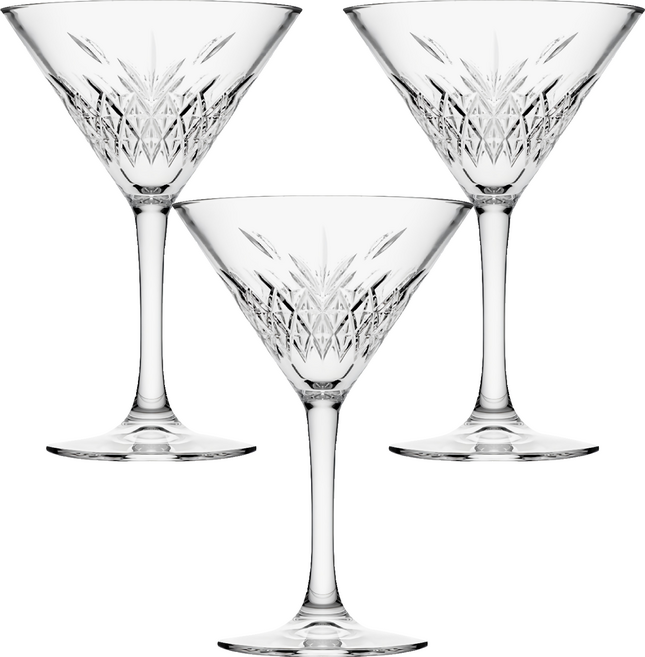 Pasabahce 帕莎帕琦 雕花雞尾酒杯 P-440176, 3個