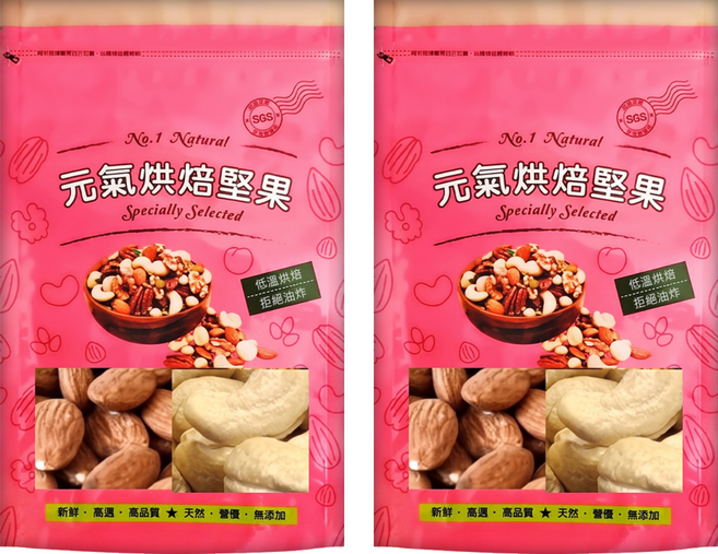 Vitality life 品鮮生活 蜜汁腰杏綜合雙果 大包, 600g, 2個