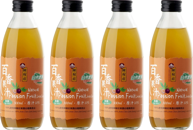陳稼莊 即飲式百香果汁 加糖 300ml, 4瓶