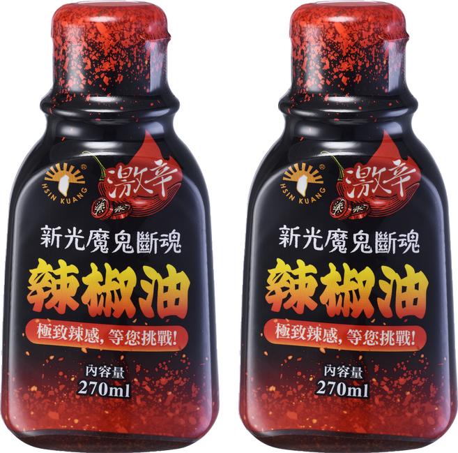 新光洋菜 魔鬼斷魂辣椒油, 2個, 270ml