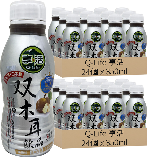 Q-Life 享活 雙木耳飲品, 48個, 350ml