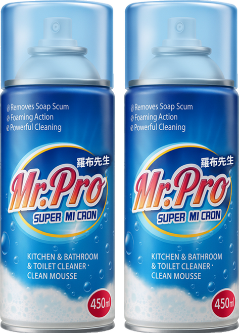 Mr.Pro 羅布先生 超微米清潔慕斯, 2個, 450ml