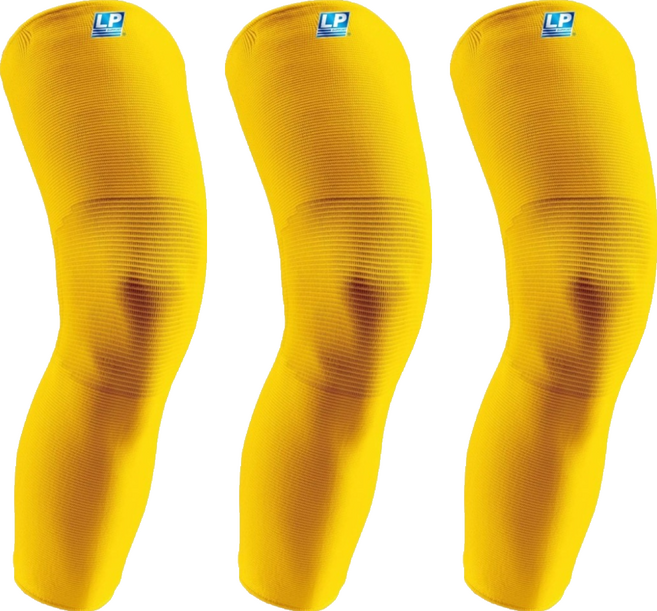 LP SUPPORT 高效伸縮全腿式膝護套 667R1-YW, 黃色, 3個