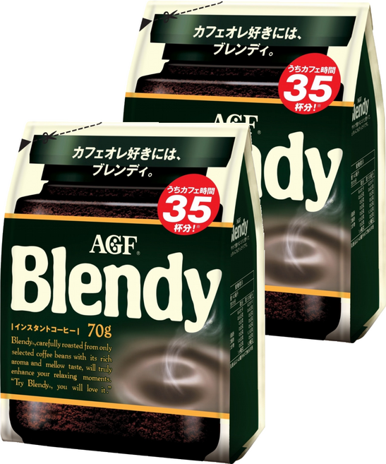 AGF Blendy 經典即溶咖啡補充包, 70g, 2個, 1個裝