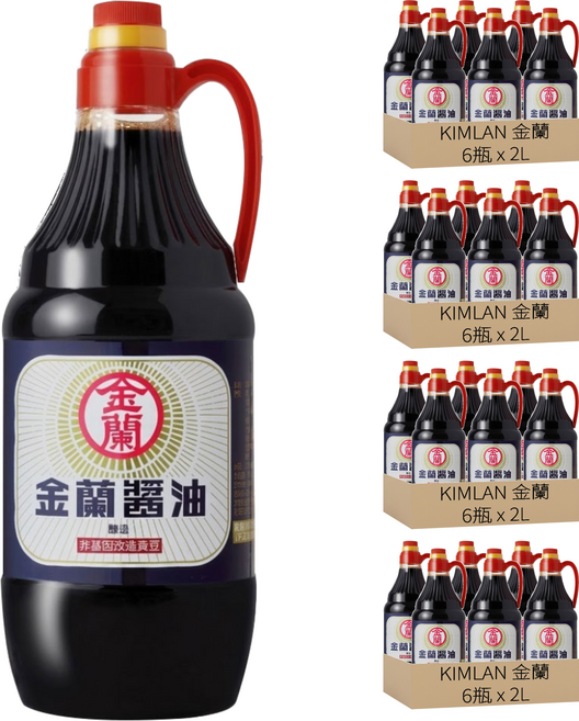 KIMLAN 金蘭 醬油, 2L, 24桶