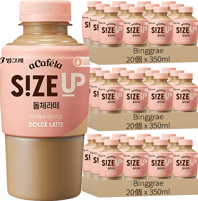 Binggrae 咖啡 甜拿鐵, 60個, 350ml