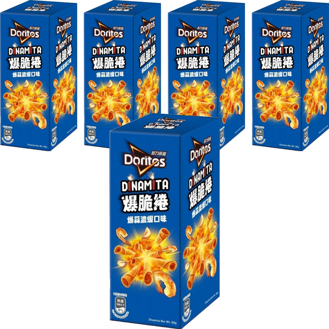 Doritos 多力多滋 爆脆捲爆蒜濃蝦口味玉米捲, 60g, 5個