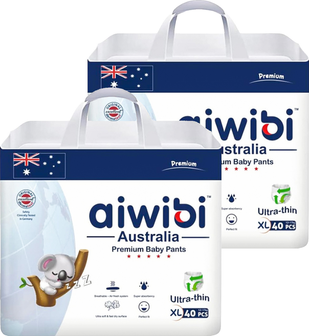 aiwibi 愛薇彼 零觸感瞬吸褲型紙尿褲, XL, 80片