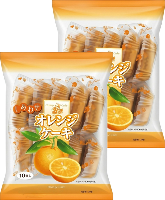 Shiawasedou 幸堂 柳橙蛋糕, 185g, 2袋