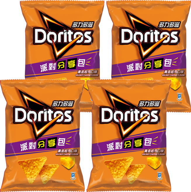 Doritos 多力多滋 黃金起司玉米片, 143g, 4個