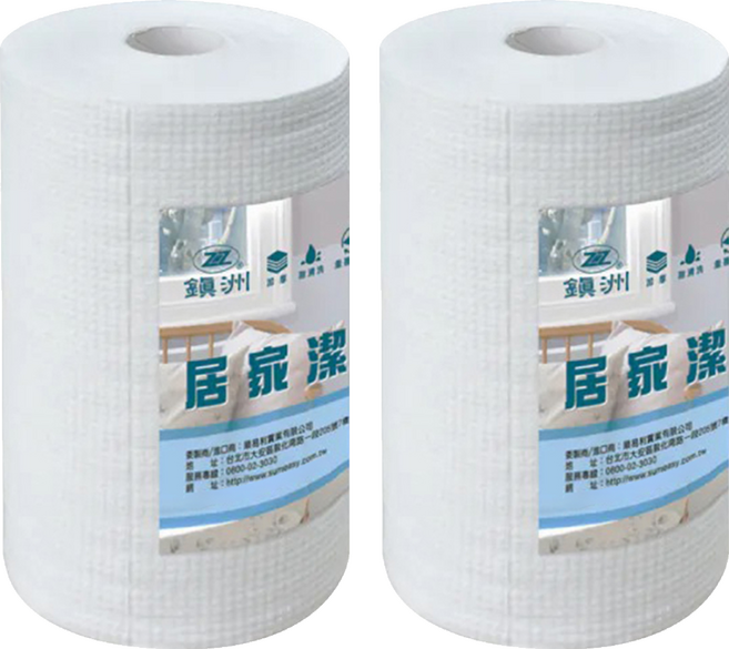 鎮洲 居家潔淨布 100張, 2個, 1捲