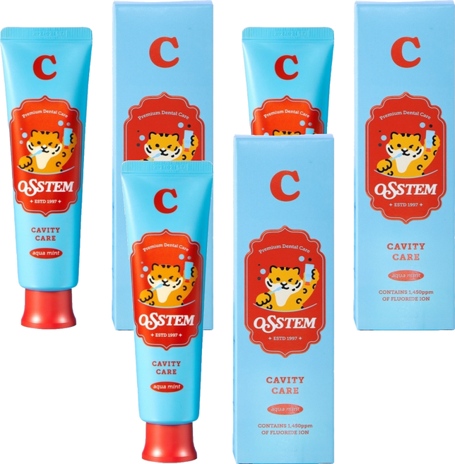 OSSTEM PHARMA 歐詩汀C防蛀牙膏 Cavity Care Toothpaste 台灣公司貨, 120g, 3個