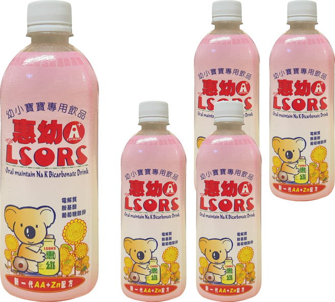 Hwei Yow 惠幼 A+ LSORS電解質 幼小寶寶飲品 草莓, 5個裝, 430ml