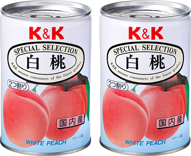 K&K 本產白桃易開罐, 425g, 2罐