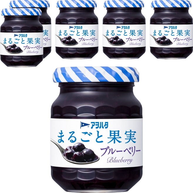 Aohata 藍莓果醬 無蔗糖, 125g, 6罐